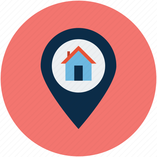Gps location, home location, house location, location, navigation location, real estate location icon - Download on Iconfinder