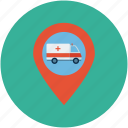 ambulance place location, ambulance transport, health, hospital, map location of transport
