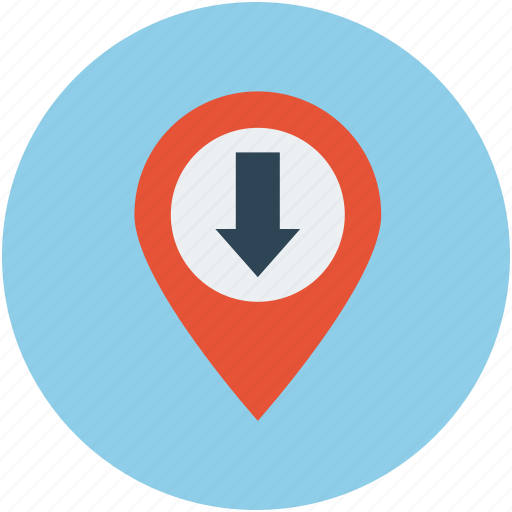 Arrow location, direction location, u-turn location, up location icon - Download on Iconfinder