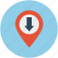 arrow location, direction location, u-turn location, up location 