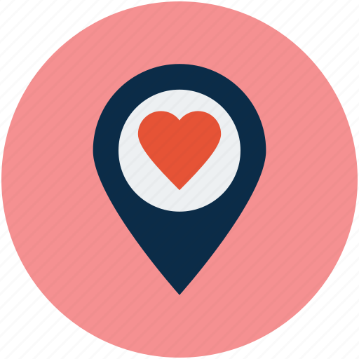 Heart location, like location, love location icon - Download on Iconfinder