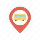 bus, destination, location, pointer 
