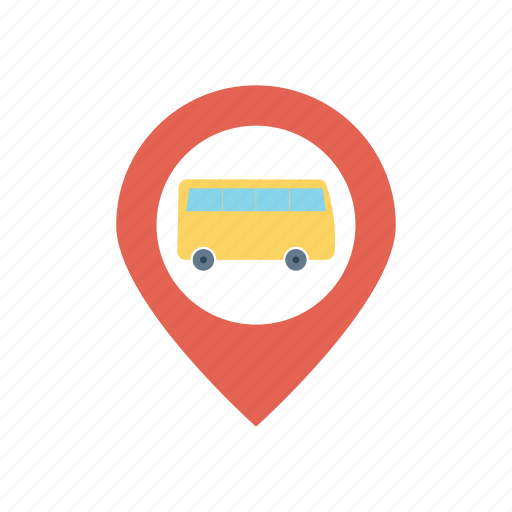 Bus, destination, location, pointer icon - Download on Iconfinder