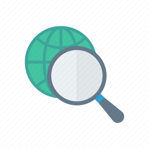 Globe, magnifier, search, world icon - Download on Iconfinder