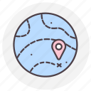 globe, location, map, navigation
