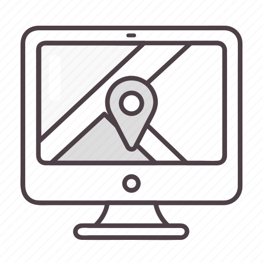 Computer, google maps, location, navigation icon - Download on Iconfinder