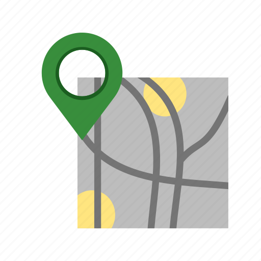 Destination, gps, map, marked, road, roadmap, route icon - Download on Iconfinder