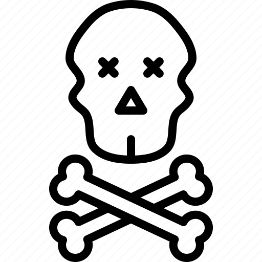Crossbones, danger, death, pirate, skull, warning, caution icon - Download on Iconfinder