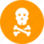 crossbones, danger, death, pirate, skull, warning, caution 
