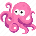octopus, marine life, cartoon octopus, cute octopus 