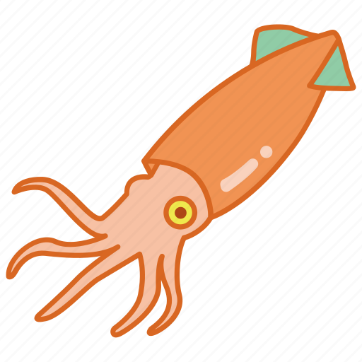 Animal, calamari, cephalopod, ocean, sea, seafood, squid icon - Download on Iconfinder