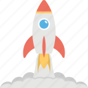 business launch symbol, missile, rocket launch, space rocket, startup symbol 