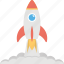 business launch symbol, missile, rocket launch, space rocket, startup symbol 