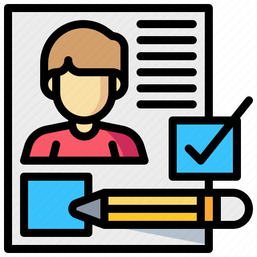 Checklist, document, man, pencil, resume, survey icon - Download on Iconfinder