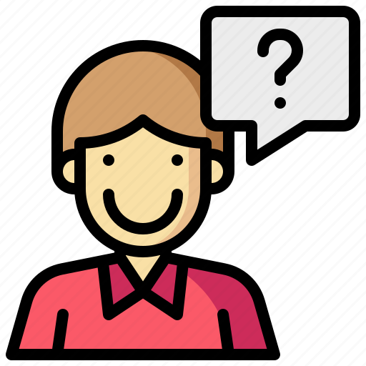 Avatar, faq, human, man, message, question icon - Download on Iconfinder