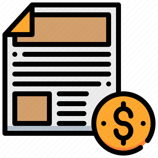 Currency, document, dollar, invoice, money, paper icon - Download on Iconfinder