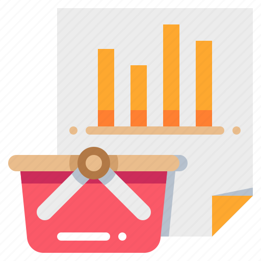 Analysis, basket, graph, marketing, report, shopping icon - Download on Iconfinder