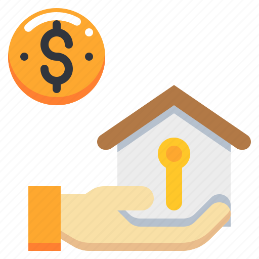 Dollar, estate, hand, house, money, property, real icon - Download on Iconfinder