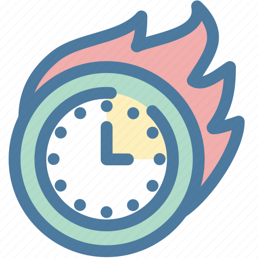 Alarm, clock, deadline, efficiency, flame, productivity, time management icon - Download on Iconfinder