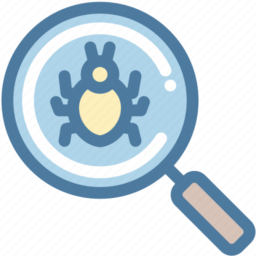 Bug, magnifier, magnifying glass, quality assuarance, search, test, testing icon - Download on Iconfinder