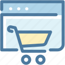 application, basket, browser, ecommerce, online shop, shopping cart, web store
