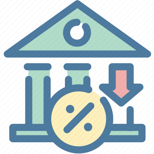 Bank, currency, finance, interest, loss, rate icon - Download on Iconfinder