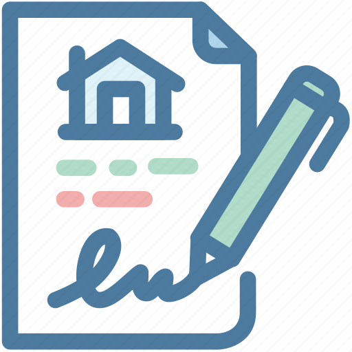 Contact, house, mortgage, sign, signatureอ icon - Download on Iconfinder