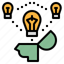 brainstorm, bulb, idea, strategy, think