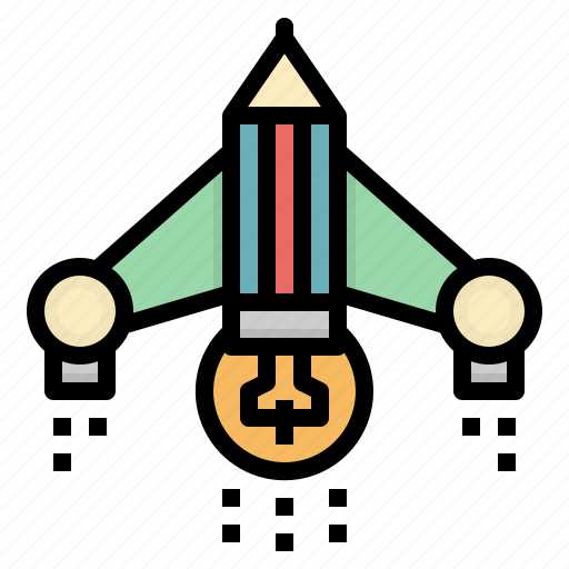 Bulb, creative, idea, rocket, ship icon - Download on Iconfinder