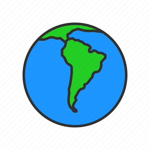 Globe, map, south america, world icon - Download on Iconfinder