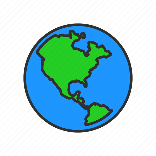 Globe, map, north america, world icon - Download on Iconfinder