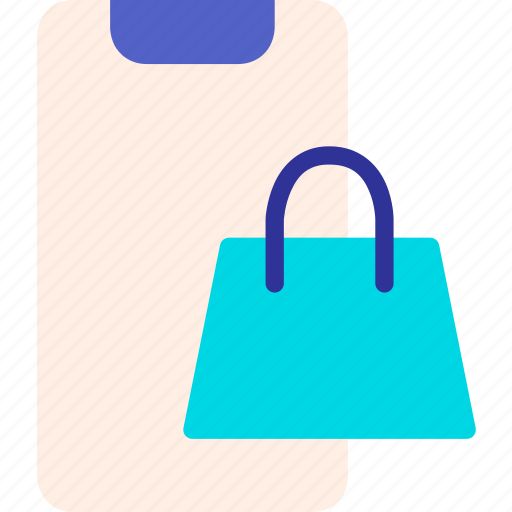 Shopping, ecommerce, online, shopping bag, smartphone, device icon - Download on Iconfinder