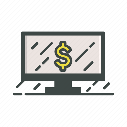 Dollar, marketing, money, monitor, online, pc icon - Download on Iconfinder