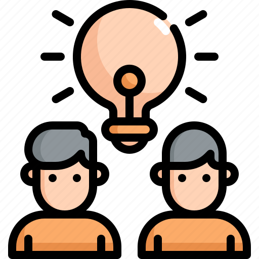 Brainstorm, creative, creativity, idea, innovation, light bulb, teamwork icon - Download on Iconfinder