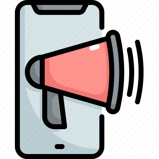 Advertisement, advertising, cellphone, marketing, megaphone, promote, promotion icon - Download on Iconfinder