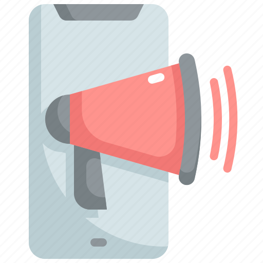 Advertisement, advertising, announcement, loudspeaker, megaphone, mobile, promotion icon - Download on Iconfinder