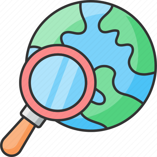 Anaylsis, earth, find, global, loupe, search, worldwide icon - Download on Iconfinder