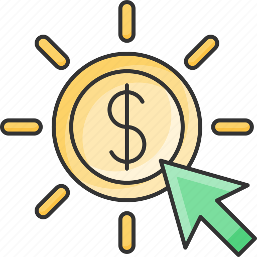Arrow, click, dollar, income, pay, per, revenue icon - Download on Iconfinder