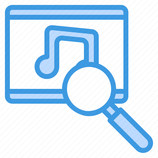 Document, file, loupe, magnifying glass, music, note, search icon - Download on Iconfinder