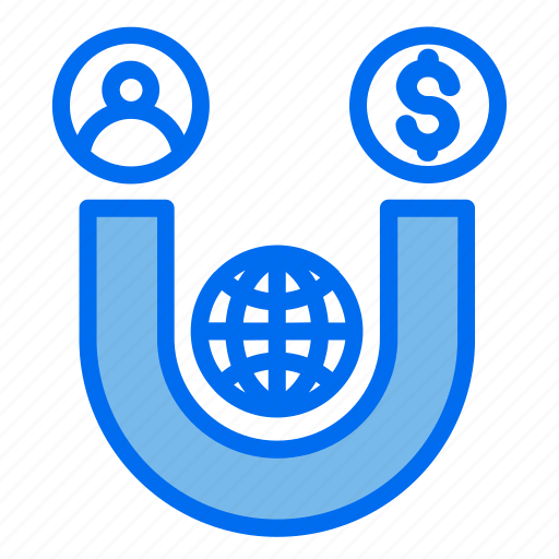 Magnet, admin, money, advertising icon - Download on Iconfinder