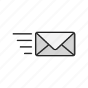 email, envelope, fast message, send message 