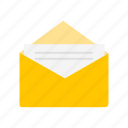 envelope, letter, message, open letter