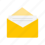 envelope, letter, message, open letter 