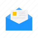 envelope, letter, message, open envelope