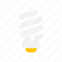 bulb, idea, light, spiral bulb