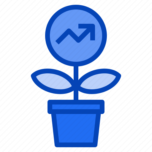 Plant, business, growth, investment, arrow, graph, marketing icon - Download on Iconfinder