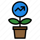 arrow, growth, plant, investment, marketing, graph, business