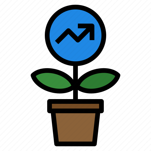 Arrow, growth, plant, investment, marketing, graph, business icon - Download on Iconfinder
