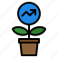 arrow, growth, plant, investment, marketing, graph, business 