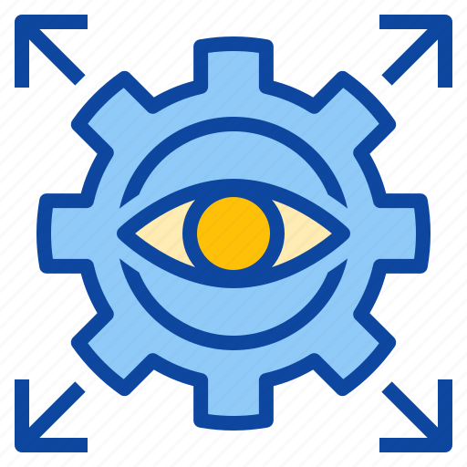 Eye, growth, business, marketing, opportunity, vision, gear icon - Download on Iconfinder